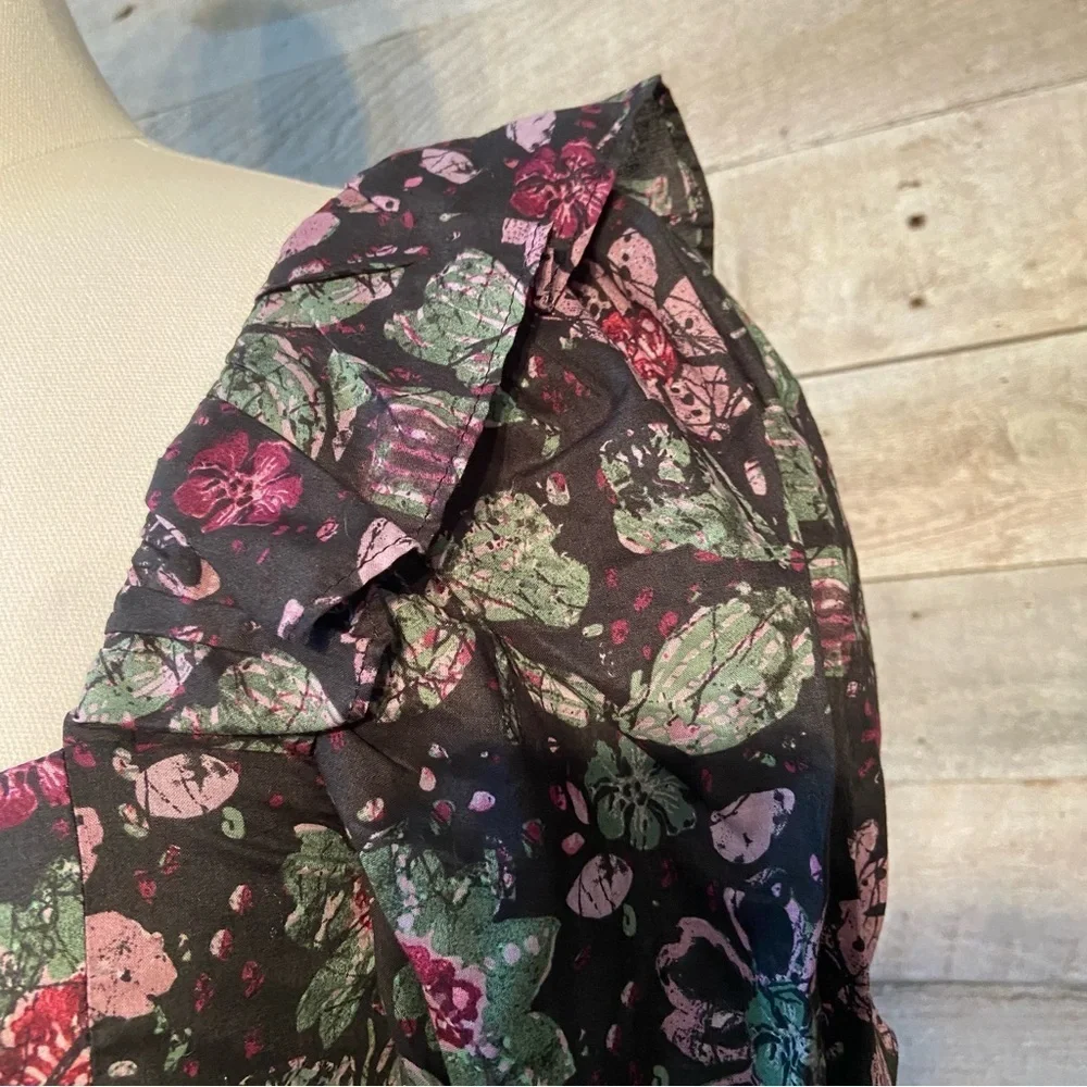 BNWT‎ Zara women’s floral  puffed sleeve cropped top in size x-small - Picture 6 of 12